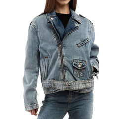 Moschino Multicolor Cotton Denim Jacket - S
