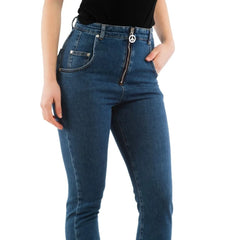 Moschino Flerfarget Bomull Høyt Liv Jeans