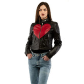 Veste en cuir multicolore Moschino - IT40