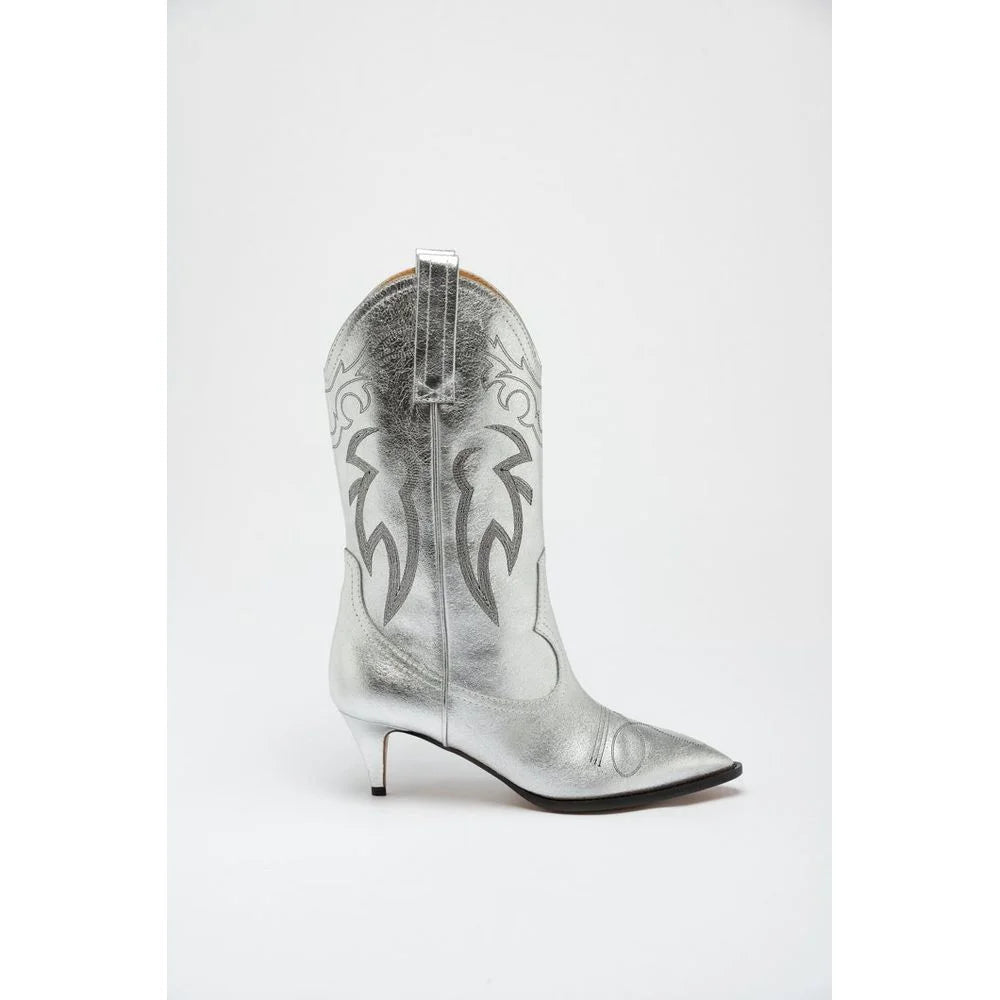 Moschino Multicolor Viscose High Heel Boots - EU 40 | US 7