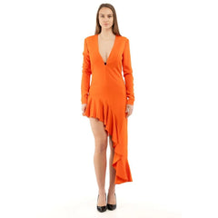 Moschino Orange Marabou Cocktail Dress - IT40