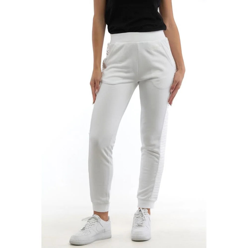 Moschino White Cotton Joggers (Workout Pants) - M