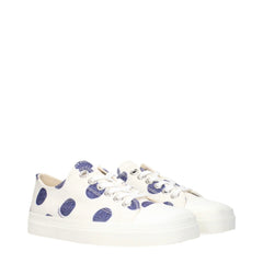 Moschino White Fabric Low Tops