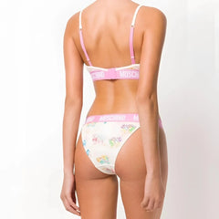Moschino White My Little Pony Bra Briefs Set Two Piece Bikini - IT38|XS - Bikinis