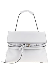 Sac bandoulière en cuir Napa blanc / Bos taurus veau Moschino