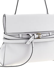Moschino White Napa Leather / Calf Bos Taurus Shoulder Bag
