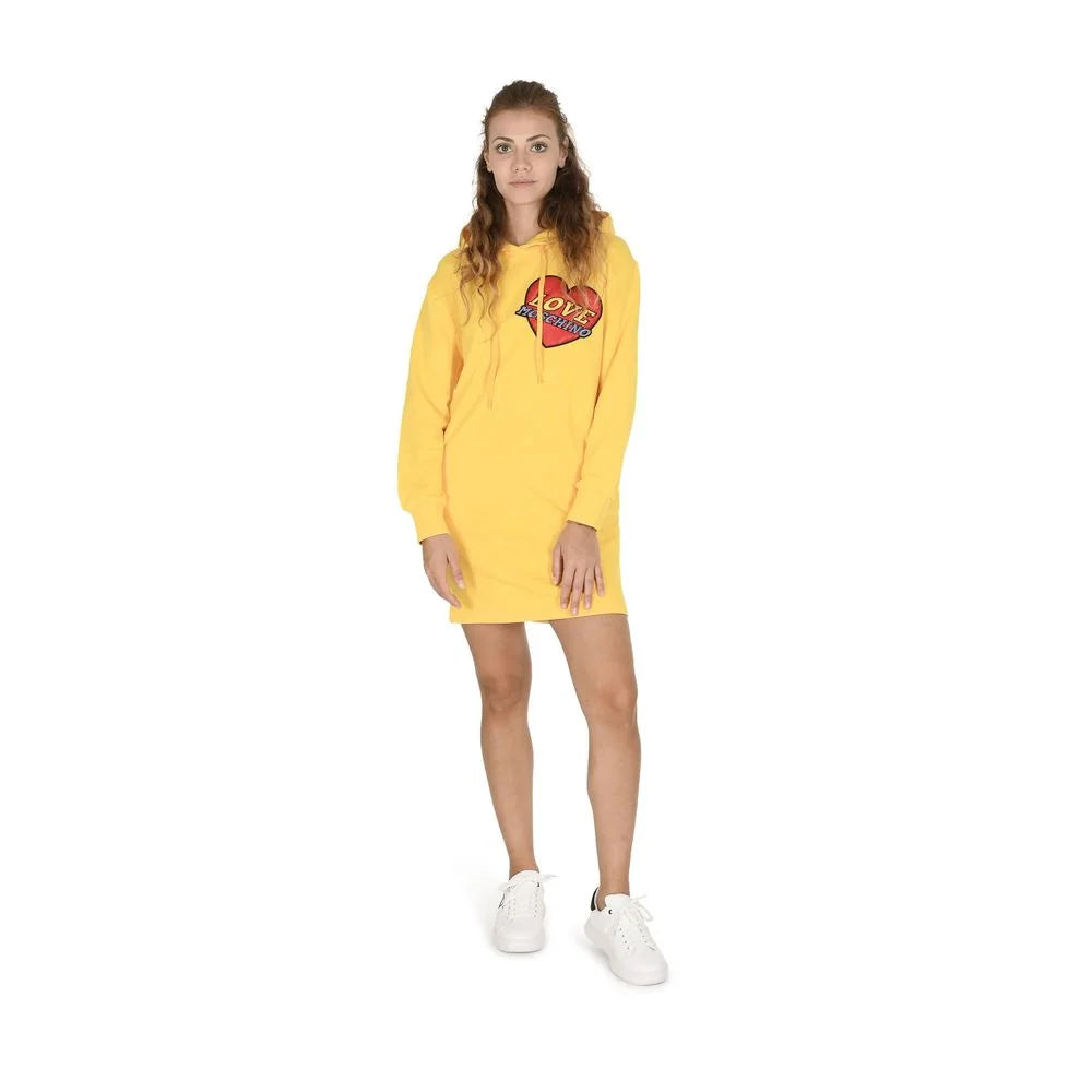 Moschino Yellow Cotton Casual Dress - IT44