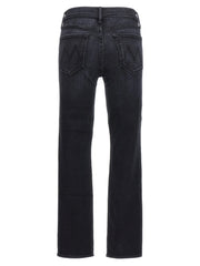Mother Denim Black Cotton Slim Fit Jeans - 26
