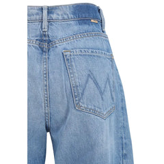 Mother Denim Blå Bomulls Crop Jeans