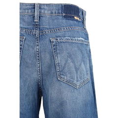 Mother Denim Blue Cotton Flared Jeans