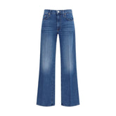 Mother Denim Blå Bomulls Jeans Avslappet Passform