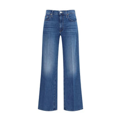 Mother Denim Blå Bomulls Jeans Avslappet Passform