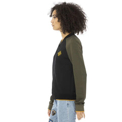 Mr&Mrs Italy Black Cotton Women Sweater - Sweatshirts