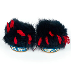 Mr&Mrs Italy Blue Lamb Leather Women Sandal - Sandals