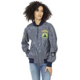 Mr&Mrs Italy Light Blue Polyamide Women Bomber Jacket - Bomber Jackets