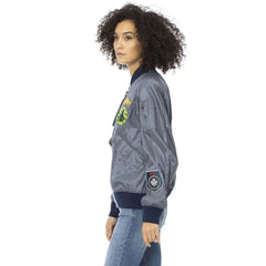 Mr&Mrs Italy Light Blue Polyamide Women Bomber Jacket - Bomber Jackets