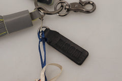 MSGM Multicolor Rocket Ship Silver Tone Metal Keychain - Keychains