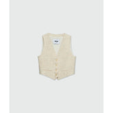 MSGM White Cotton Sleveless Jacket - IT40