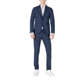 Mulish Blue Cotton Two-Piece Suit