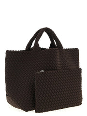 NAGHEDI Brown Neoprene Tote Bag