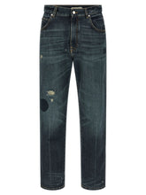 Namacheko Blue Cotton Straight-Leg Jeans