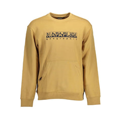 Napapijri Beige Cotton Men Sweater - XL - Sweatshirts