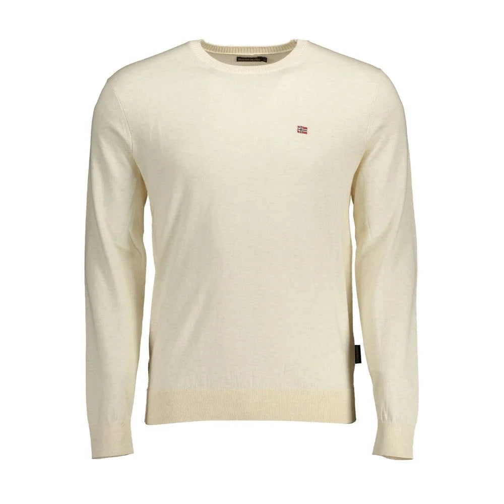 Napapijri Beige Cotton Men Sweater - XXL - Sweaters