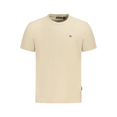 Napapijri Beige Cotton Men T-Shirt - T-Shirts
