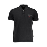 Napapijri Black Cotton Men Polo Shirt - Polos
