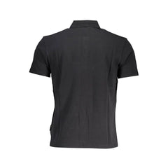 Napapijri Black Cotton Men Polo Shirt - Polos