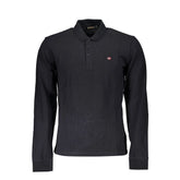 Napapijri Black Cotton Men Polo Shirt - S - Polos