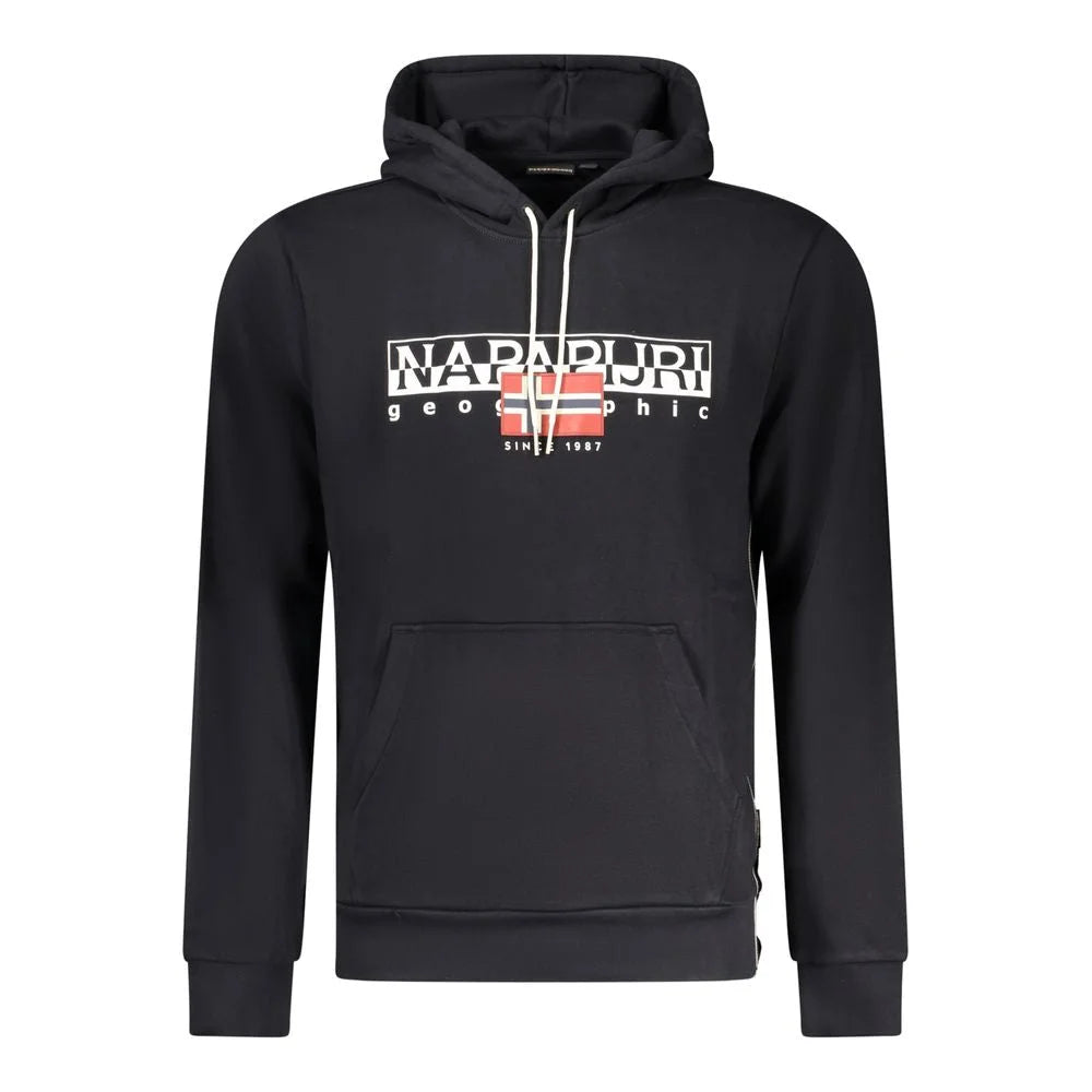 Napapijri Black Cotton Men Sweater - Hoodies