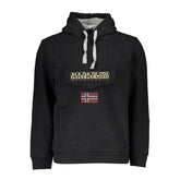 Napapijri Black Cotton Men Sweater - S - Hoodies