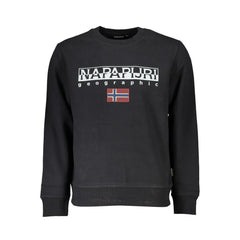 Napapijri Black Cotton Men Sweater - S - Sweatshirts