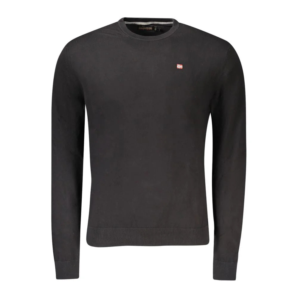 Napapijri Black Cotton Men Sweater - Sweaters