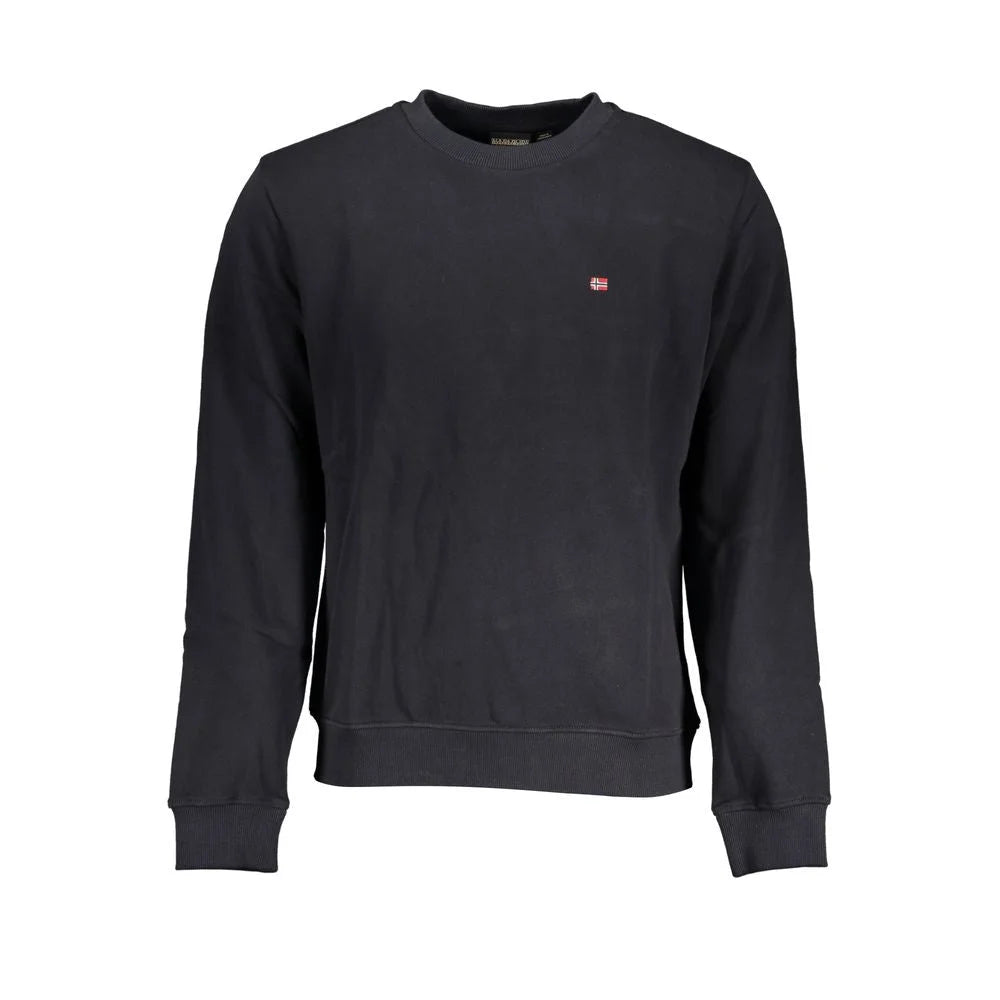 Napapijri Black Cotton Men Sweater - Sweatshirts