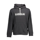 Napapijri Black Cotton Men Sweater - XL - Hoodies