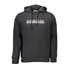 Napapijri Black Cotton Men Sweater - XXL - Hoodies