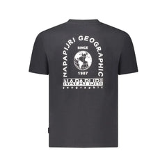 Napapijri Black Cotton Men T-Shirt - T-Shirts