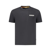 Napapijri Black Cotton Men T-Shirt - T-Shirts