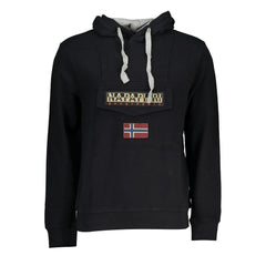 Napapijri Black Cotton Men’s Hooded Sweater - 2XS - Hoodies