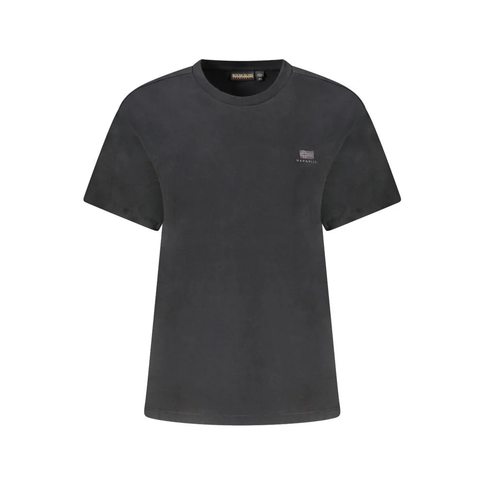 Napapijri Black Cotton T-Shirt