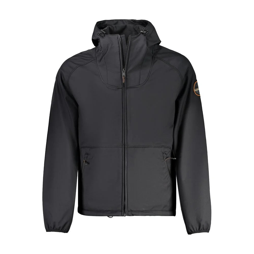 Napapijri Black Recycled Polyester Men Jacket - S