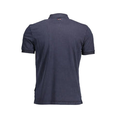 Napapijri Blue Cotton Men Polo Shirt - Polos