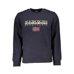 Napapijri Blue Cotton Men Sweater - Sweatshirts