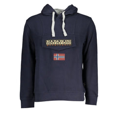Napapijri Blue Cotton Men Sweater - XS - Hoodies