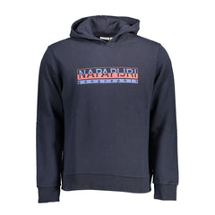 Napapijri Blue Cotton Men Sweater - XXL - Hoodies