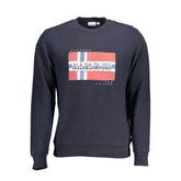 Napapijri Blue Cotton Men Sweater - XXL - Sweatshirts