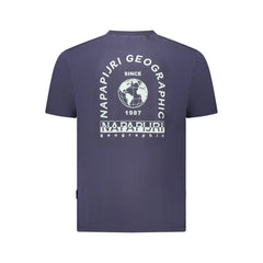 Napapijri Blue Cotton Men T-Shirt - T-Shirts