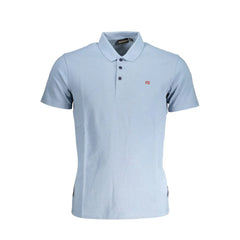 Napapijri Blue Cotton Polo Shirt - M - Polos
